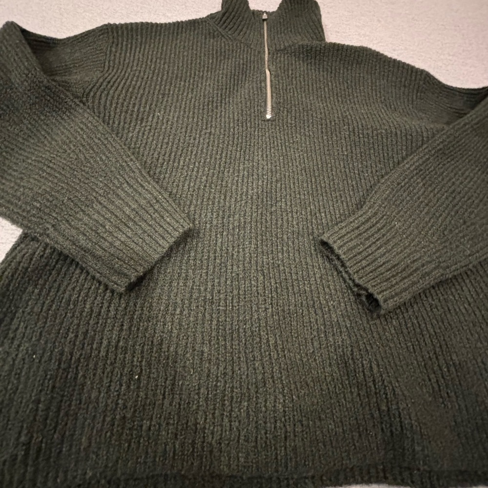 Old Navy Green Zip Up Sweater - Picture 3 of 4